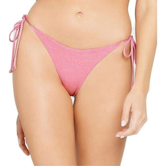 L*Space Womens Lennox Metallic Side Tie Swim Bottom - Picture 1 of 5